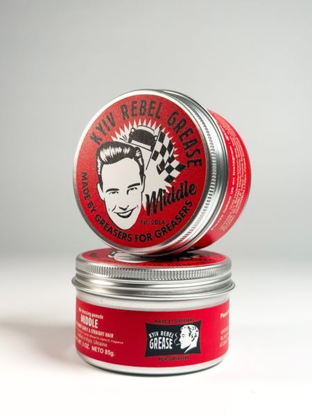 Бріолін середня фіксація Kyiv Rebel Grease Middle 85г  KRGM85 фото