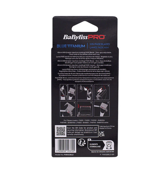 Ножовой блок BaByliss PRO FX8022BLE Blue Titanium MIM Fade Blade (FX8700, FX825E, FX899, FX829, FX895) FX8022BLE фото