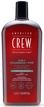 Засіб 3 в 1 Шампунь, Кондиціонер, Гель для душу American Crew Relaxing Shampoo, Conditioner and Body wash 1000 мл 738678003381 фото