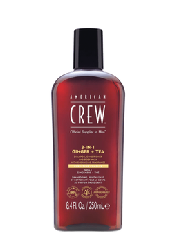 Шампунь American Crew Energizing Shampoo, Кондиционер и Body wash Ginger Tea 250мл 738678003398 фото