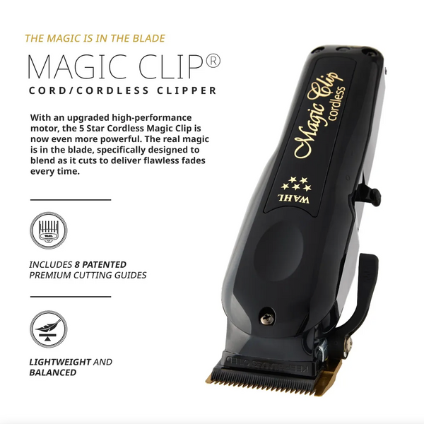 Машинка для стрижки Wahl Magic Clip Cordles 5 Star Black (3026434) 3026434 фото